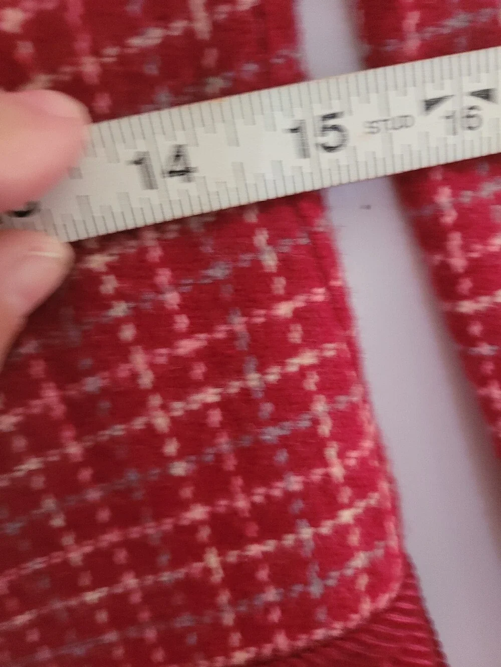 VTG Jantzen XS 40s Red Tweed Women's Jacket Corduroy Wide Collar